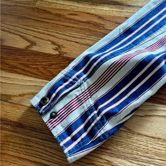 Ralph Lauren Blue and Red Striped Chore Jacket - Large - Picture 11 of 13